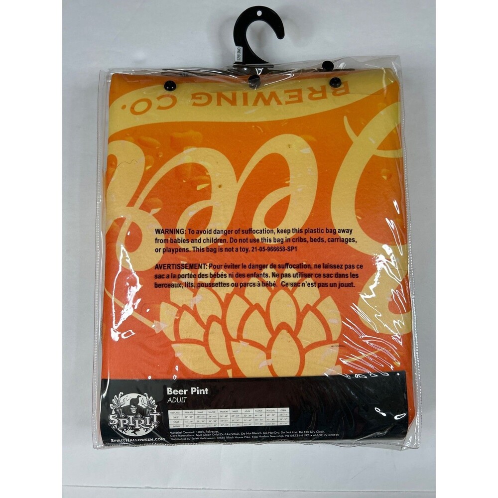 Spirit Halloween BEER PINT GLASS Party Costume Adult Unisex One Size - Picture 3 of 4